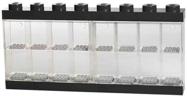 LEGO Zberateľská skrinka na 16 minifigúrok - čierna